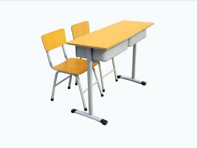 学生课桌椅 两人位 钢脚HY-004 